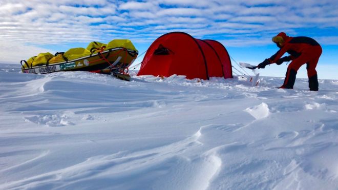 US man finishes solo race across Antarctica